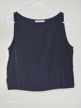 Tory Burch Black Sleeveless Tank Top 100% Silk